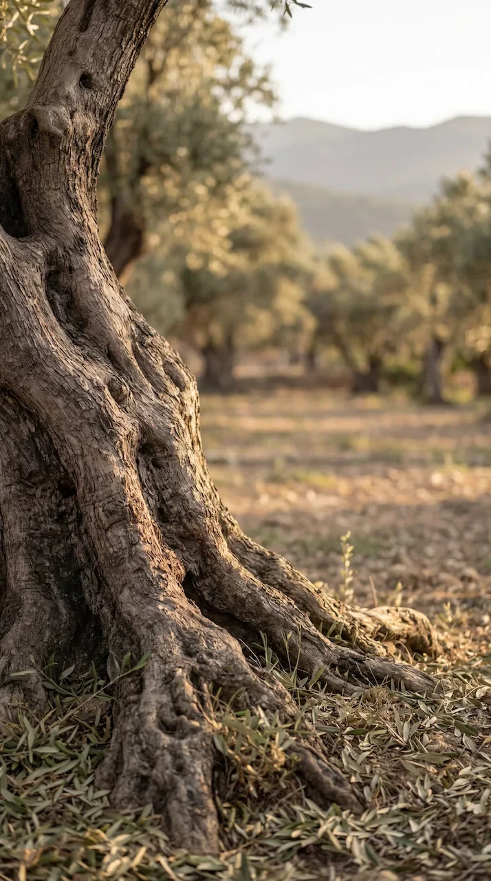 Asırlık zeytin ağacının kökü